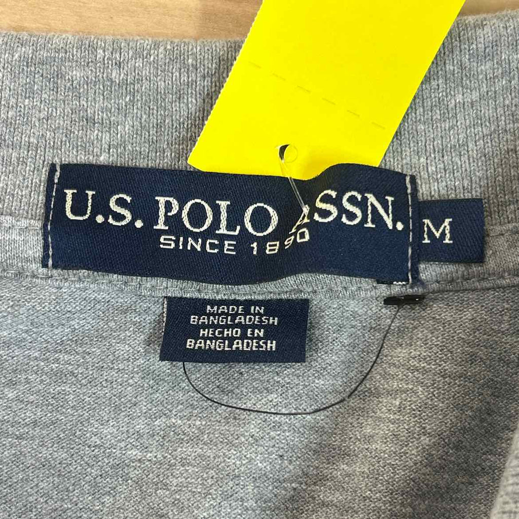 US Polo Assn Size M Gray Preloved MENS Polo