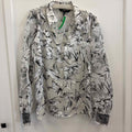 White House Black Market Size XL Black/White Sheer Preloved Blouse LS