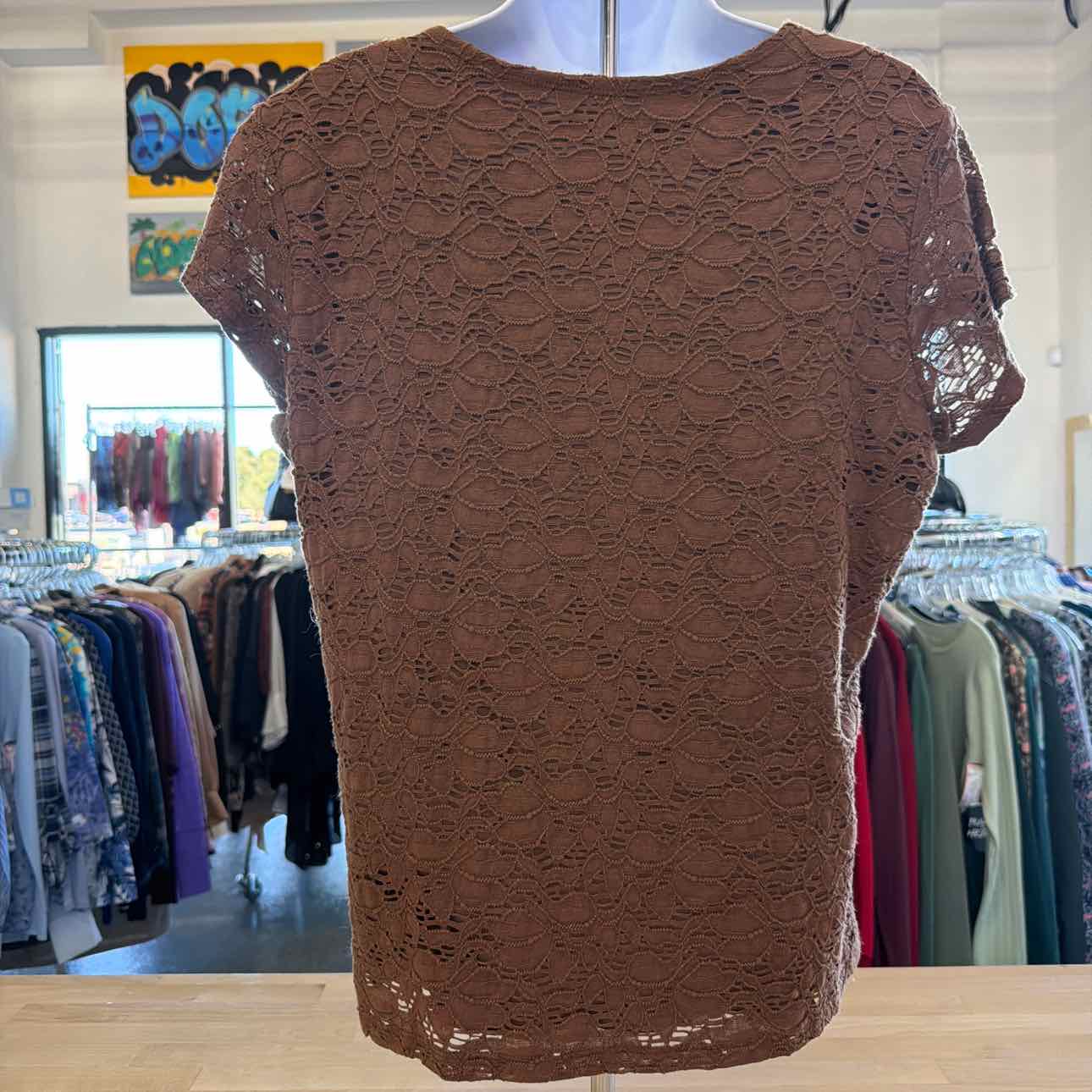Coldwater Creek Size L Brown Preloved Blouse