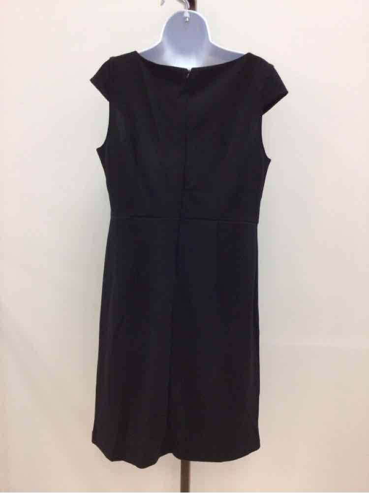 NY Collection Size PL Petite Cap Sleeve Exposed Zipper Dress - Black