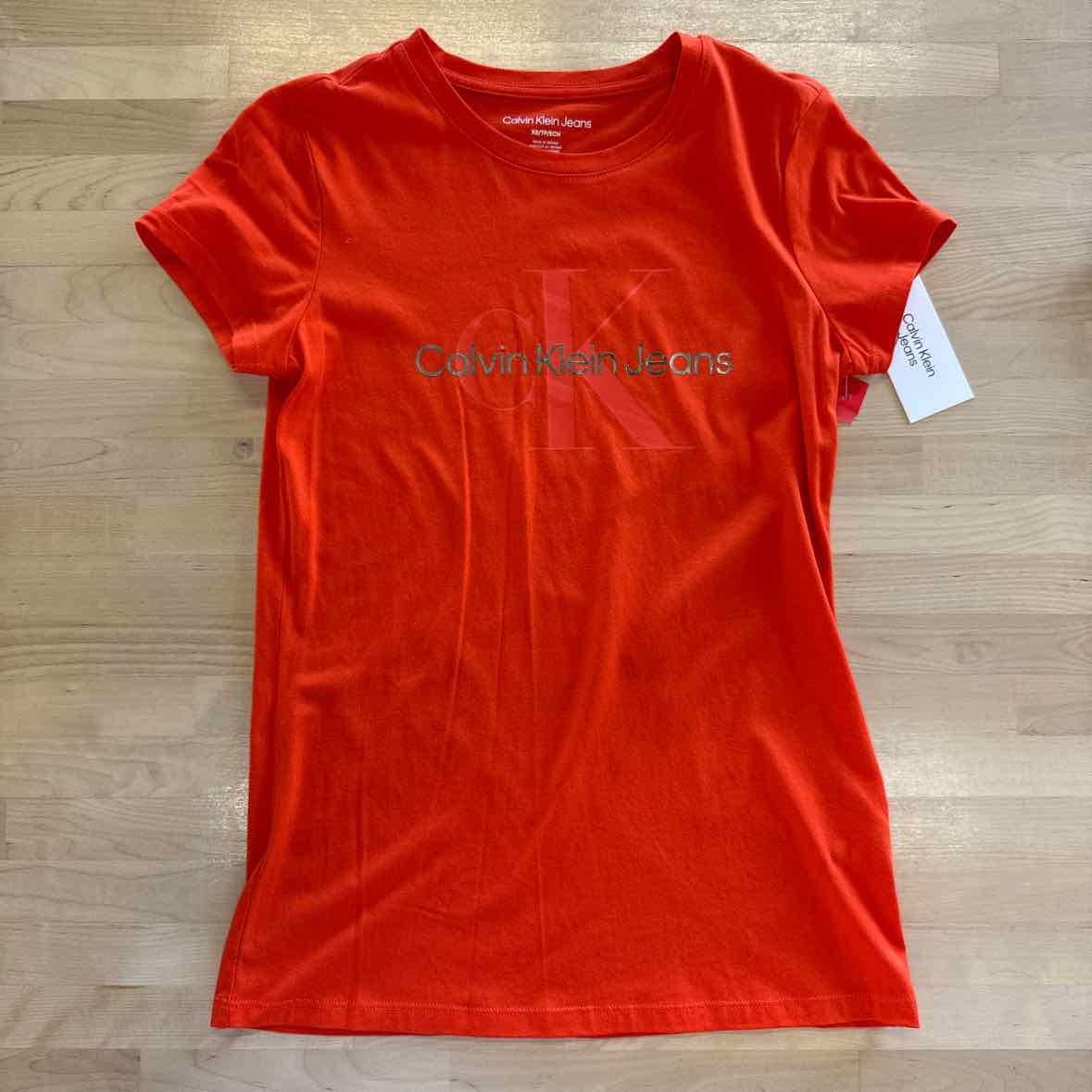 Calvin Klein Size XS Orange T-shirt