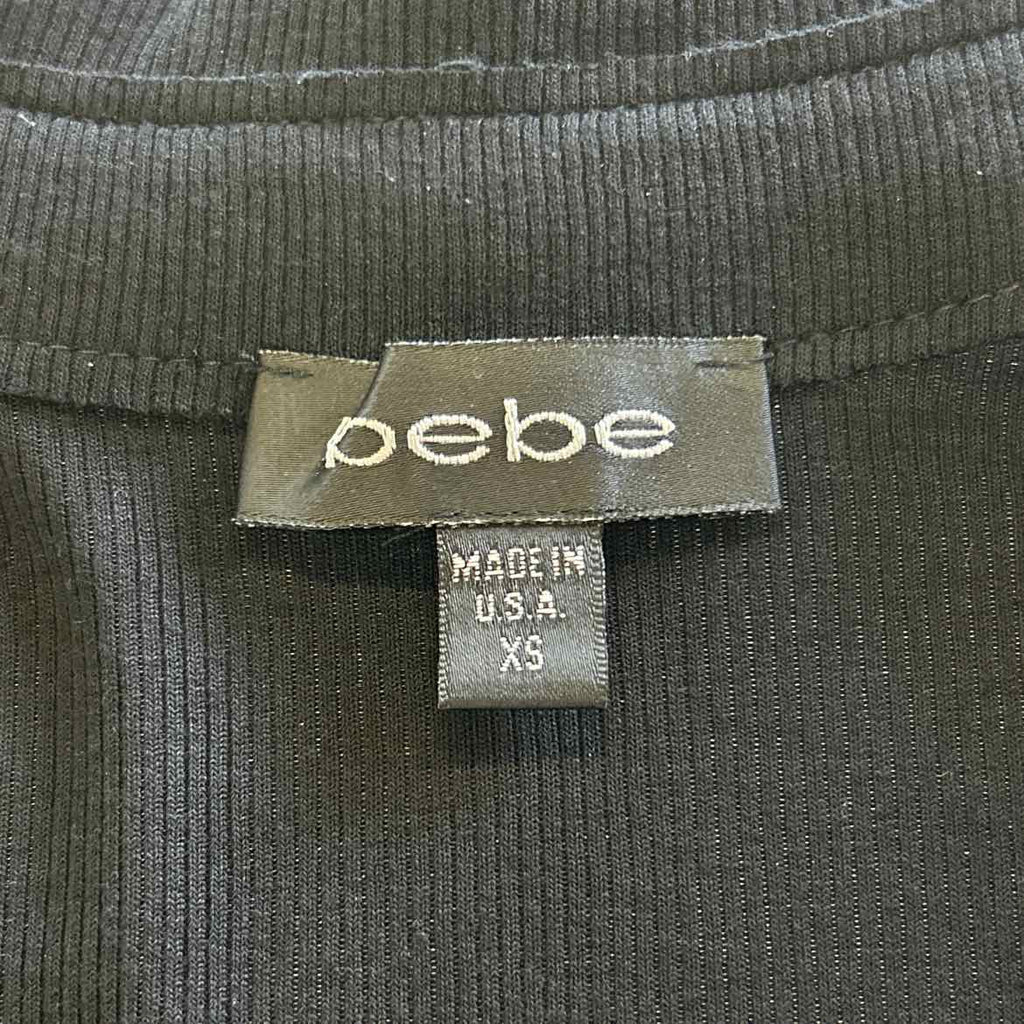 Bebe Size XS Black Preloved T-Shirt SS