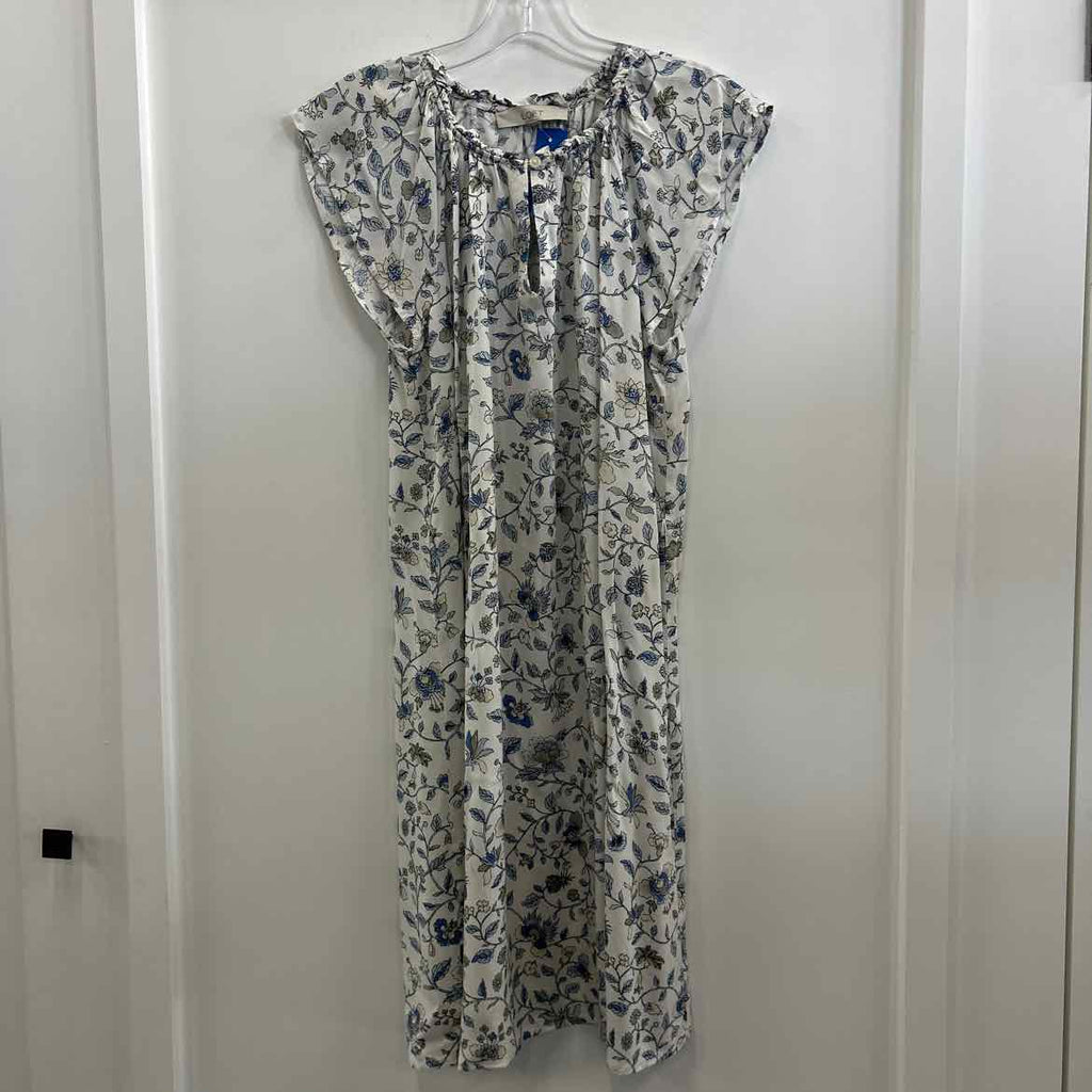 Loft Size S White Blue Preloved Dress