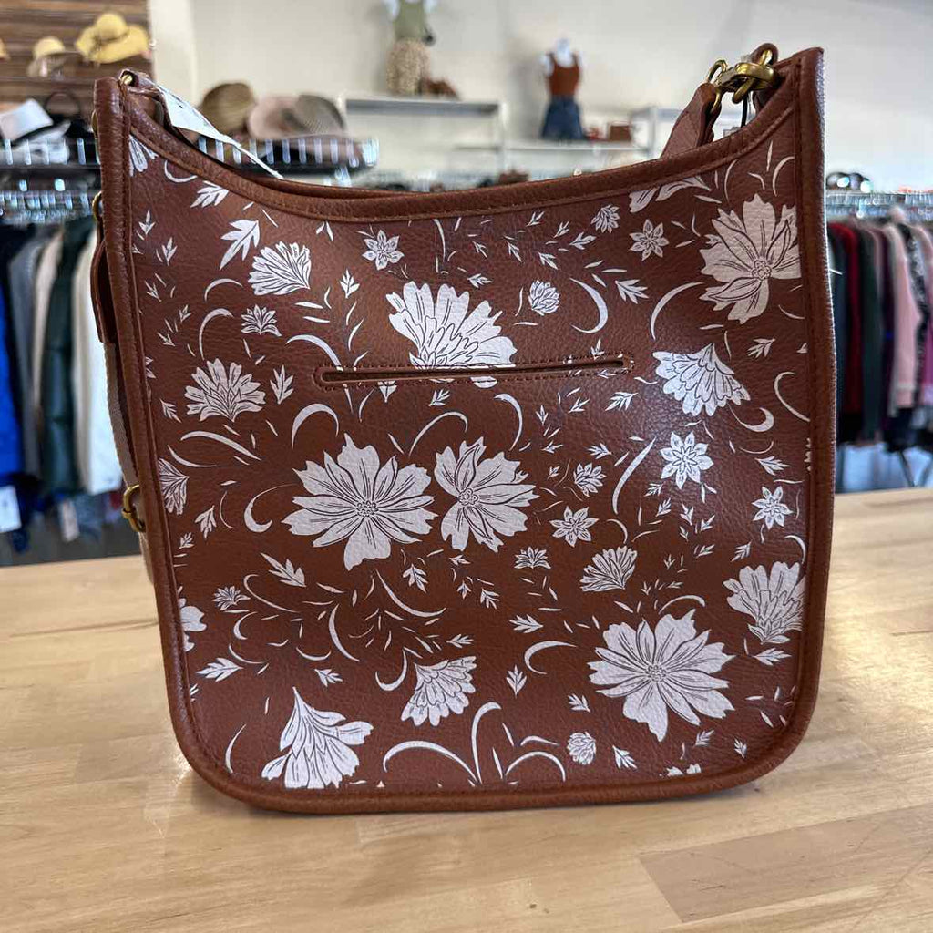 Style Co Dip Floral Printed Medium Cros Floral Tortoise Shell