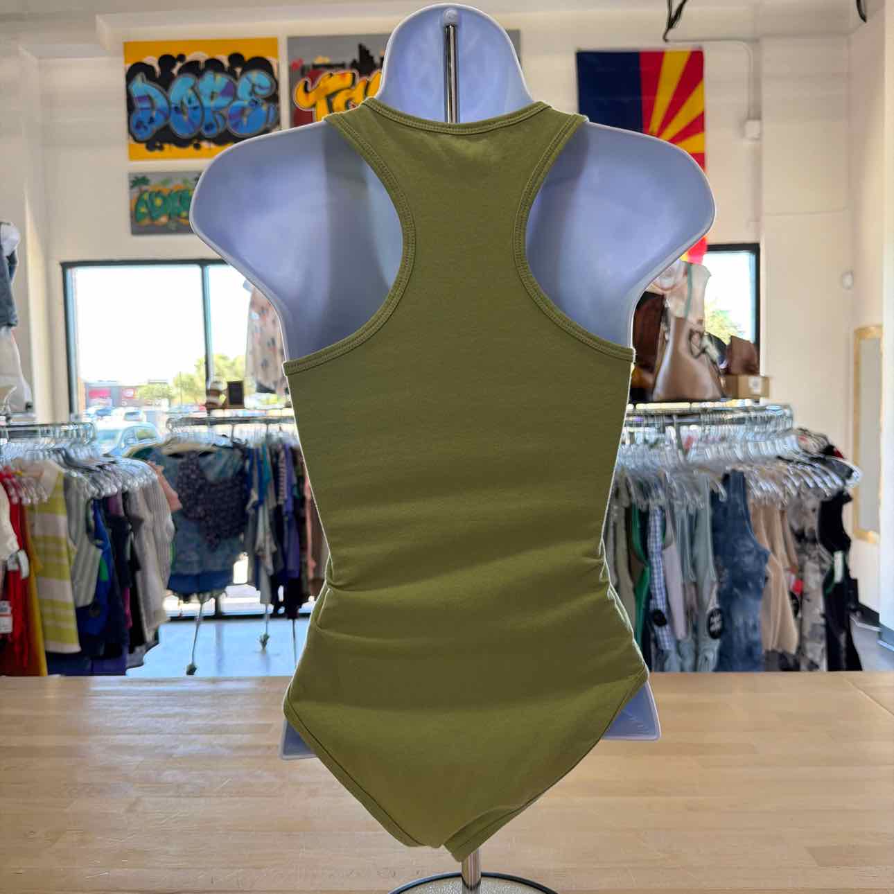 Zenana Premium Size S Green Preloved Bodysuit