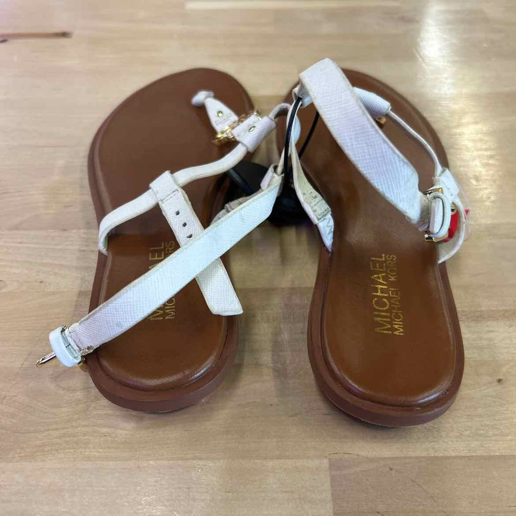 Michael Kors Size 6.5 brown/white Preloved Sandals