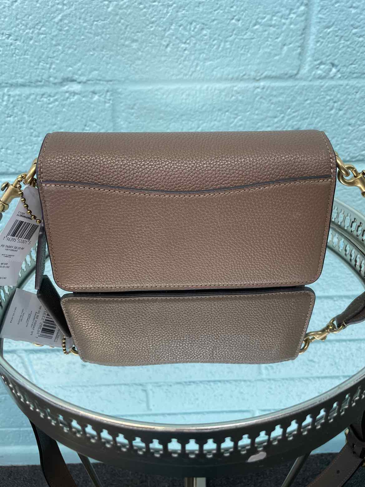 Coach Tabby Shoulder Bag 20 Taupe crossbody Leather Handbag