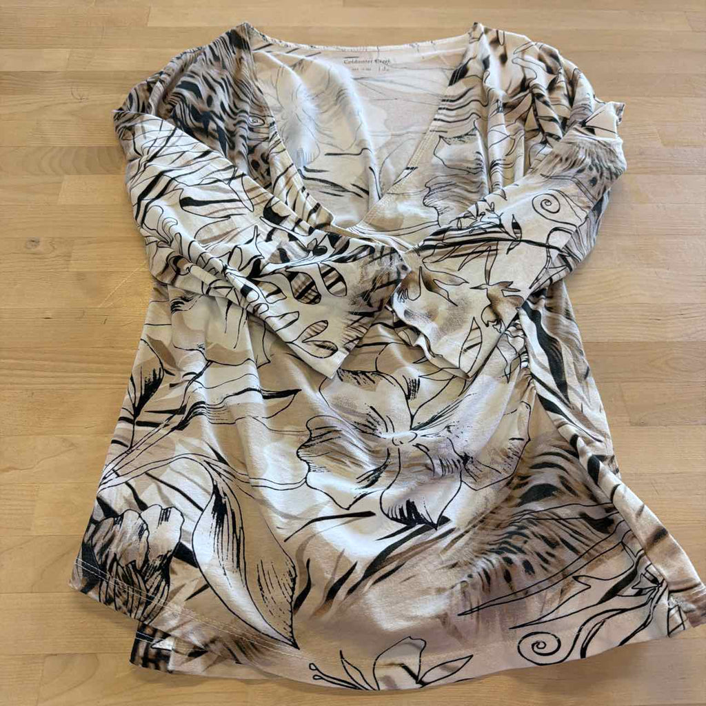 Coldwater Creek Size L Tan Preloved Blouse