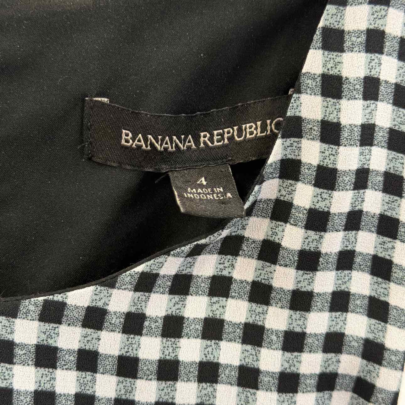 Banana Republic Size 4 Black White Preloved Dress