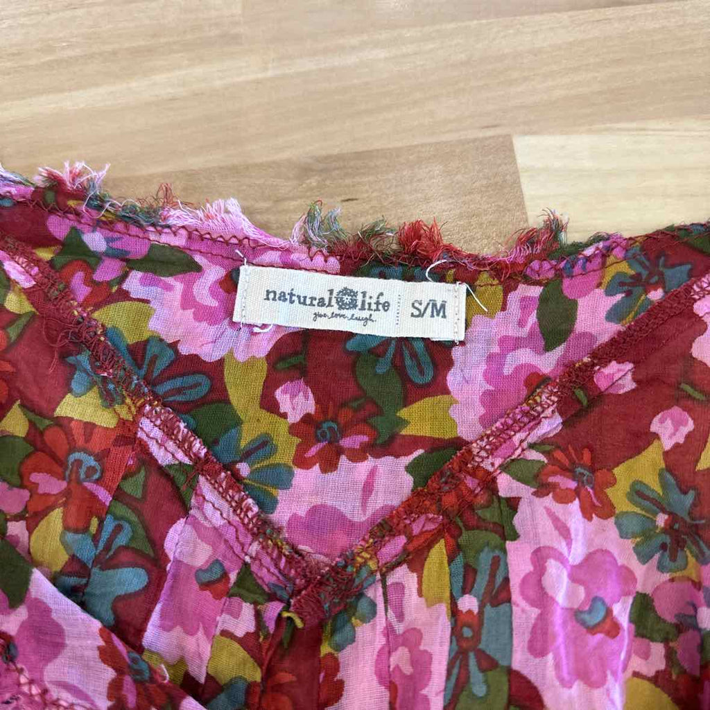 Natural Life Size S Multi-red Blouse