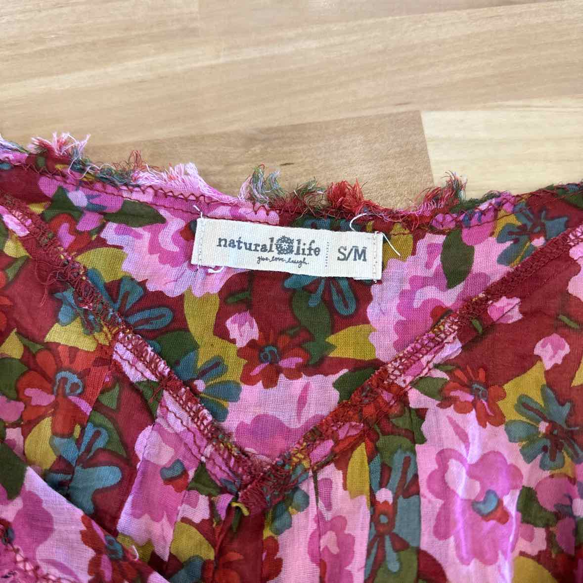 Natural Life Size S Multi-red Blouse