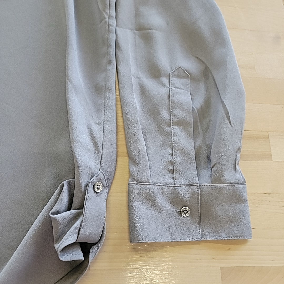 Calvin Klein Size XL Gray Blouse
