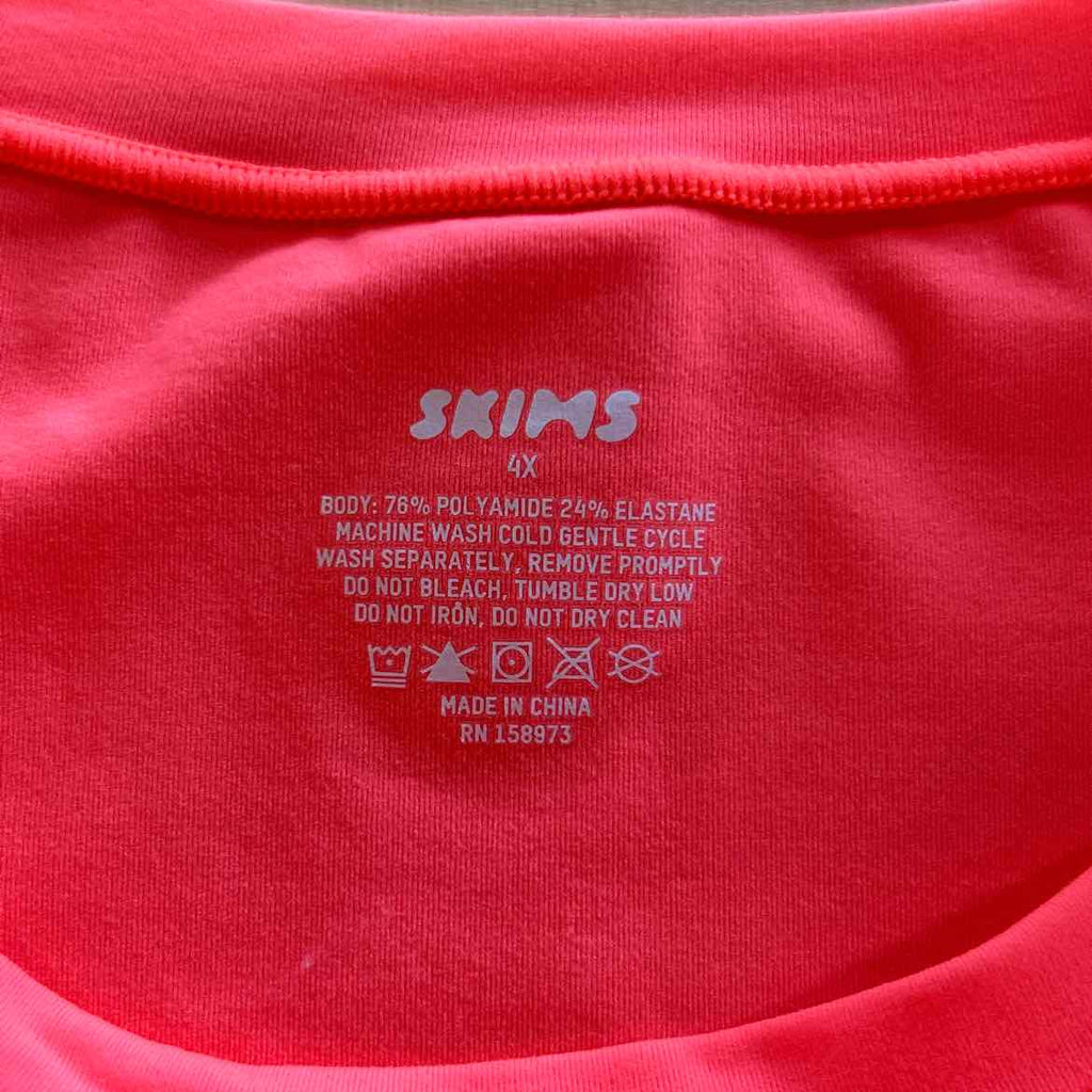 Skims Size 4X Orange Bodysuit