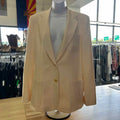 Lauren Ralph Lauren Size 12 Cream Silk Preloved Blazer
