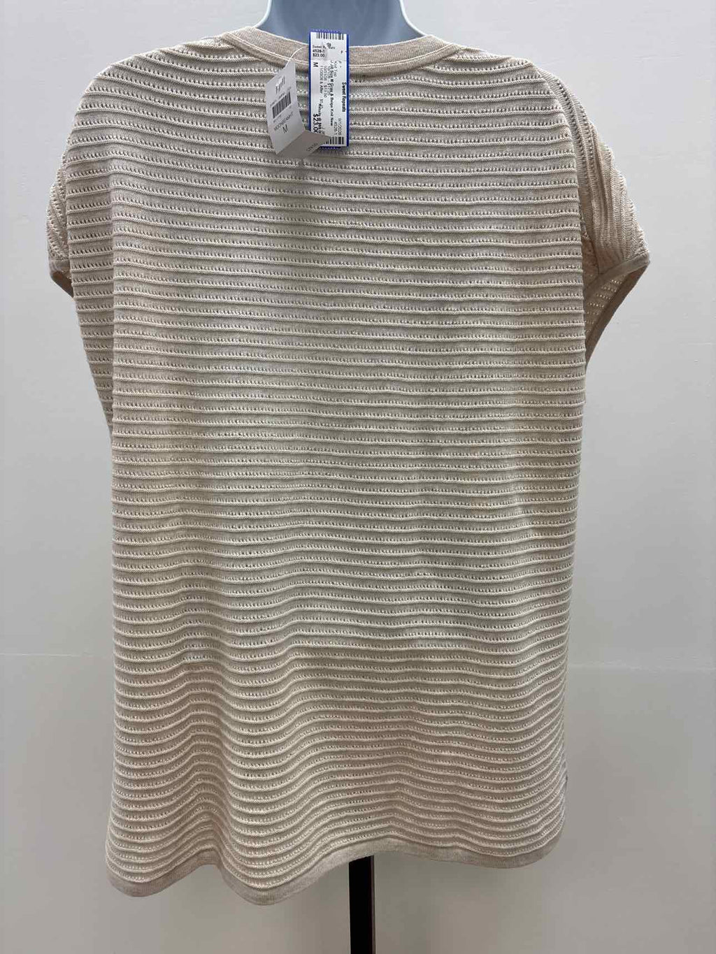 J Jill Size M Gray & Beige Knit New Knit Top