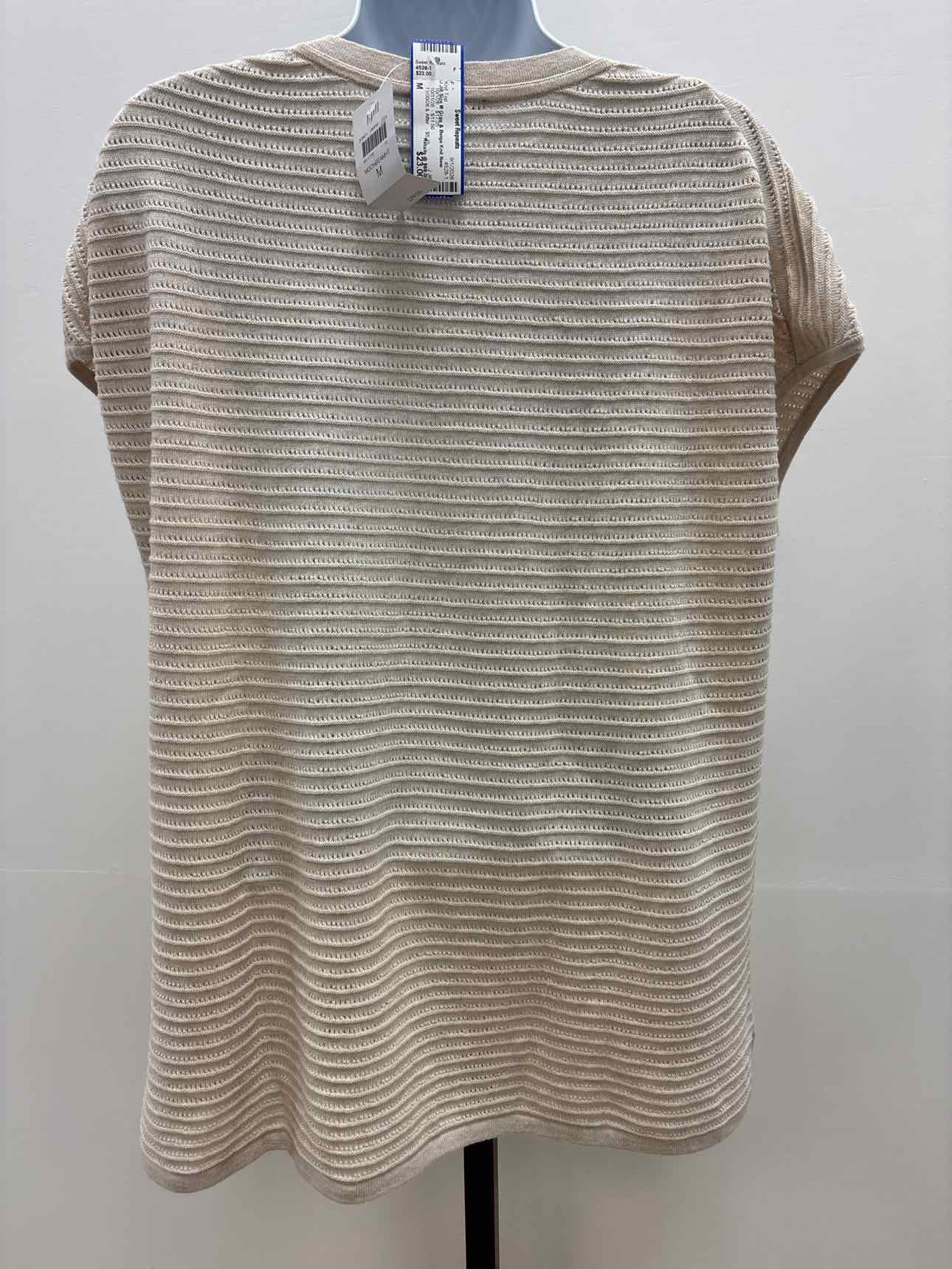 J Jill Size M Gray & Beige Knit New Knit Top
