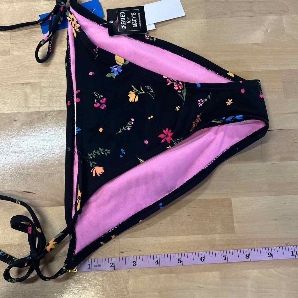 Salt + Cove Size M Floral Side-Tie Bikini Bottoms