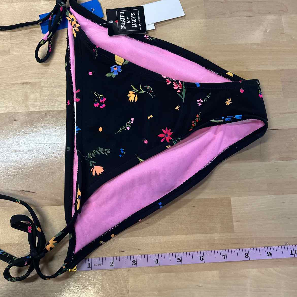 Salt + Cove Size M Floral Side-Tie Bikini Bottoms
