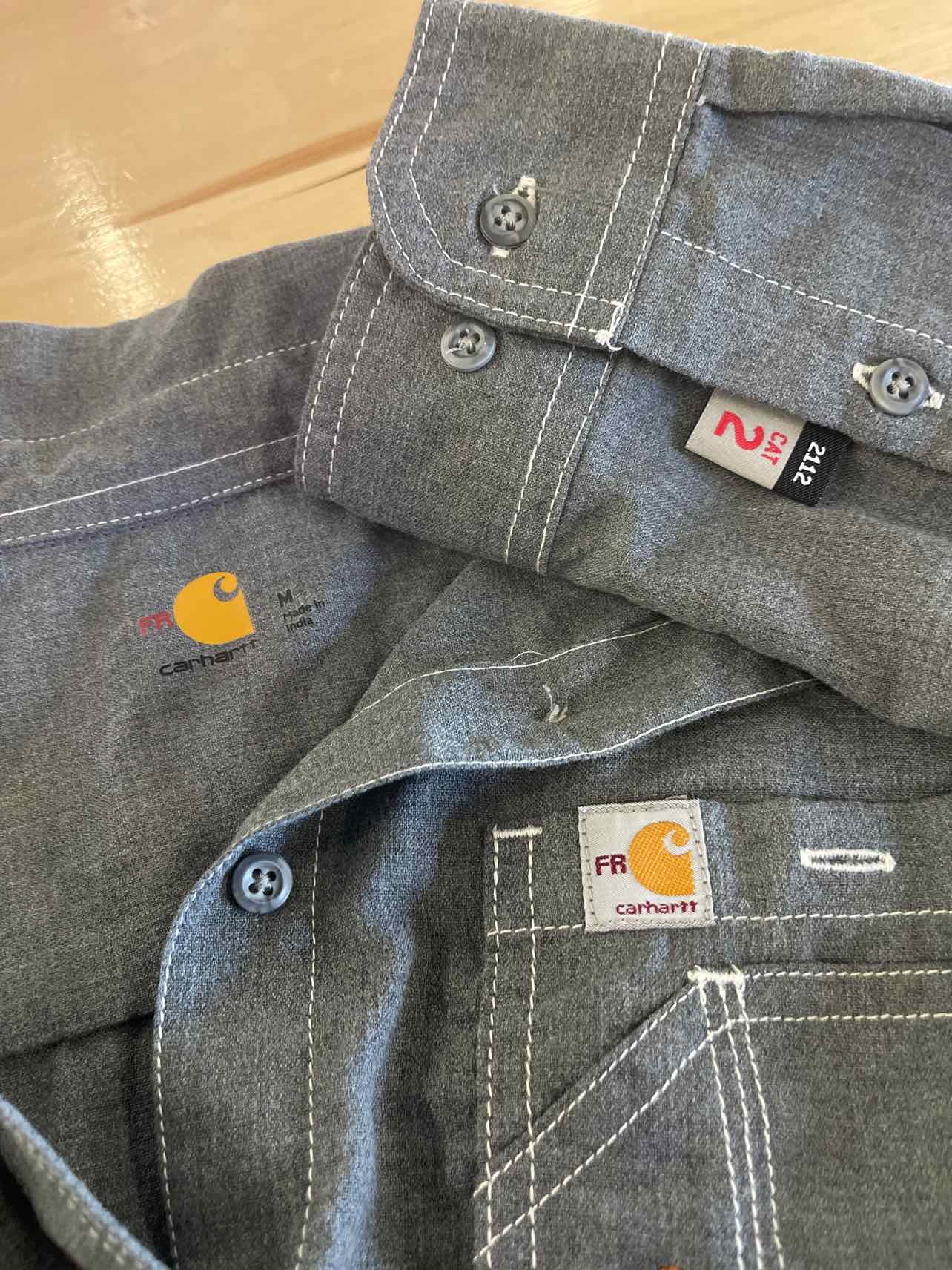 Carhartt Size M Gray Preloved Button Down LS