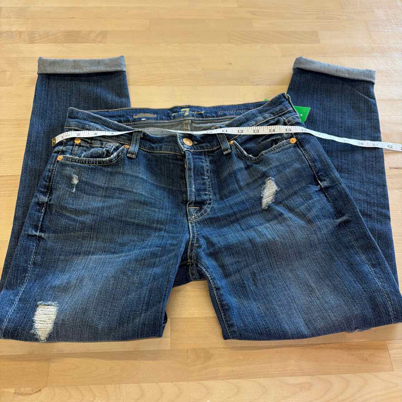 7 for all mankind Size 25 Blue Denim Preloved Jeans