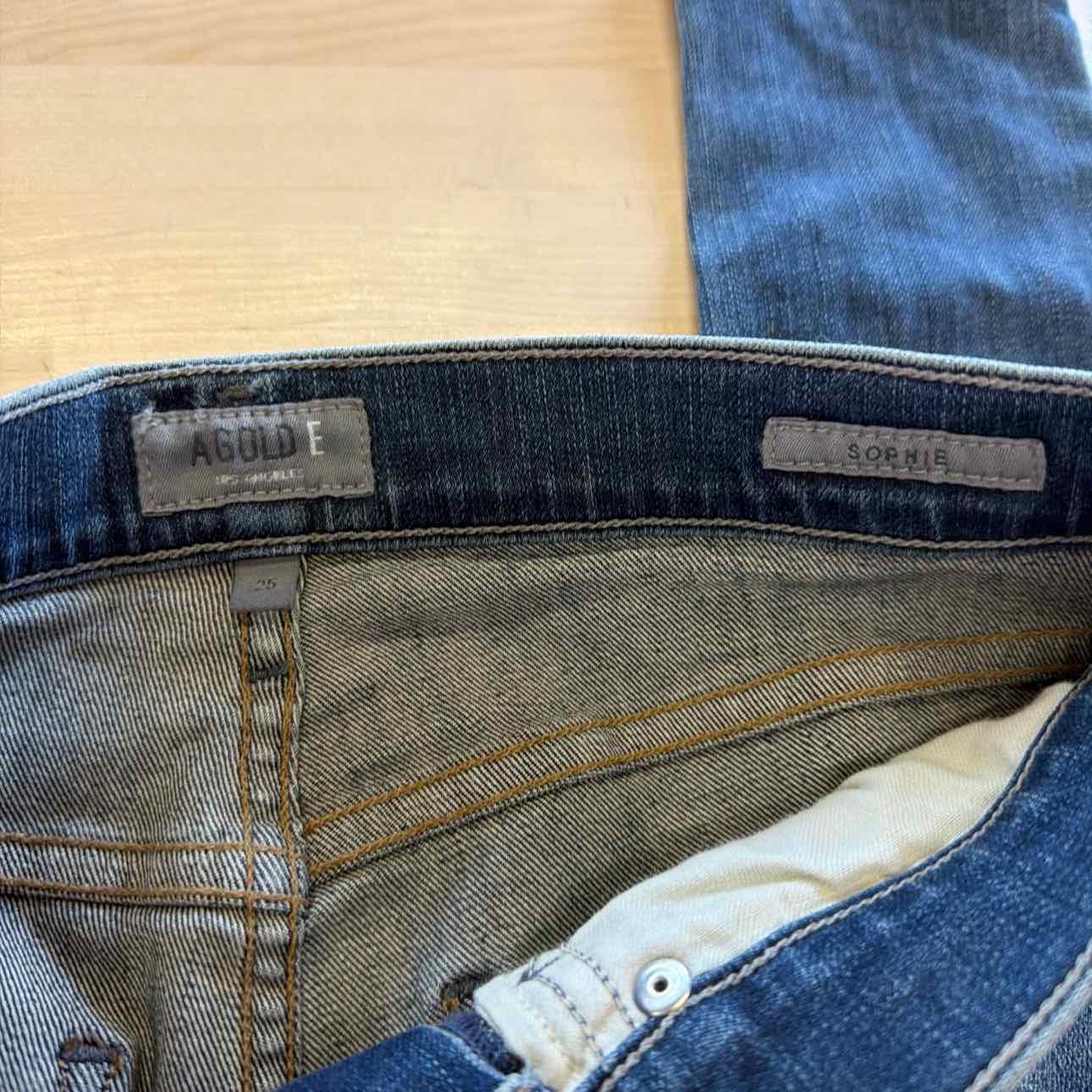 Agolde Size 25 Blue Denim Preloved Jeans