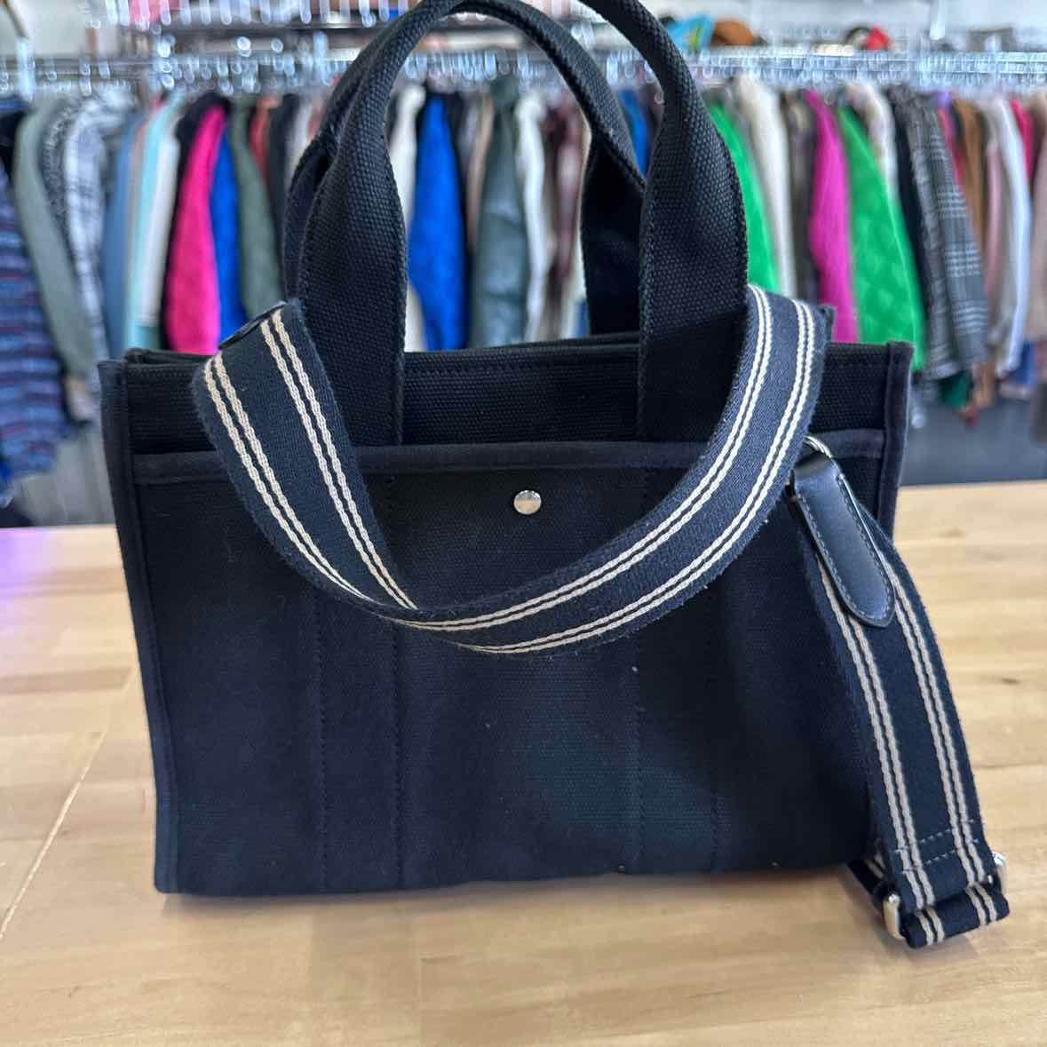 Coach Black Canvas Cargo Tote Handbag