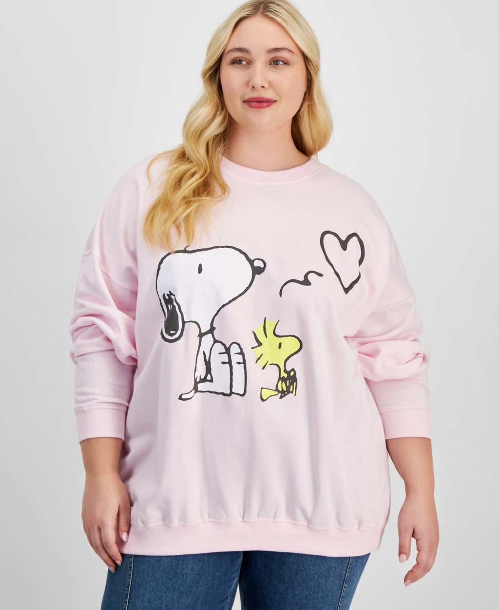 Grayson Threads, the Label  Plus Size Dropped-Shoulder Snoopy Balloon Sweatshirt
