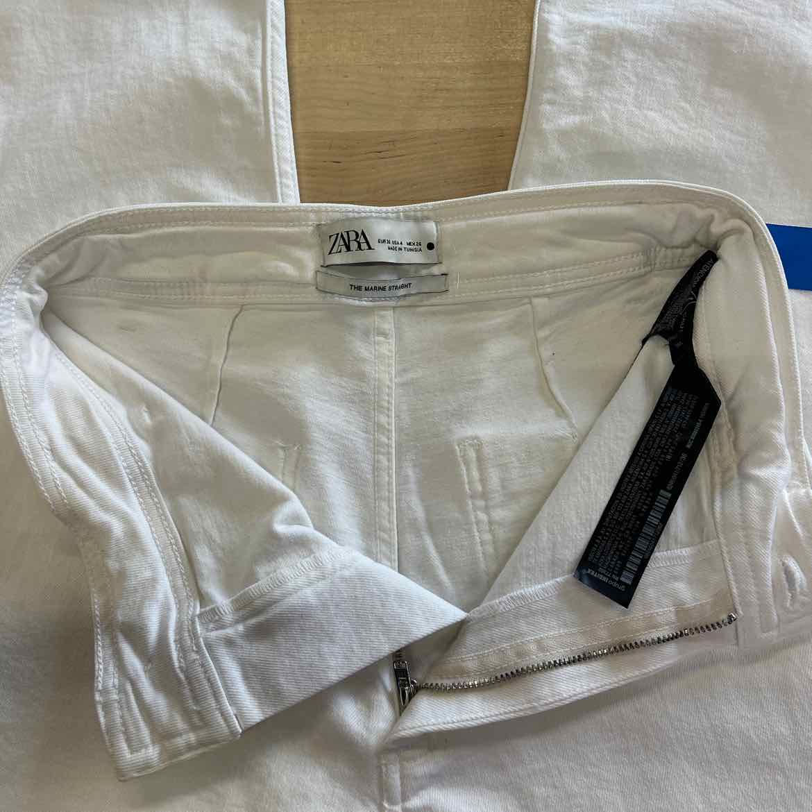 zara Size 4 White Preloved Pants