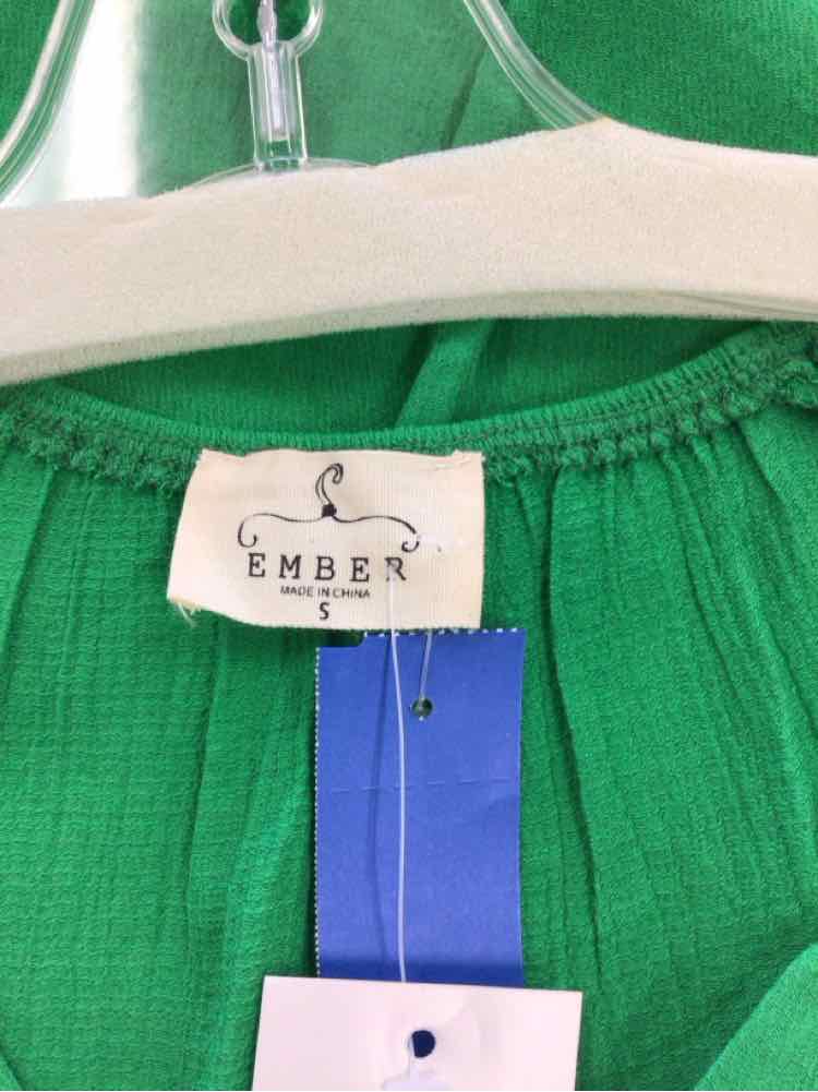 Ember Size S Green New Blouse LS
