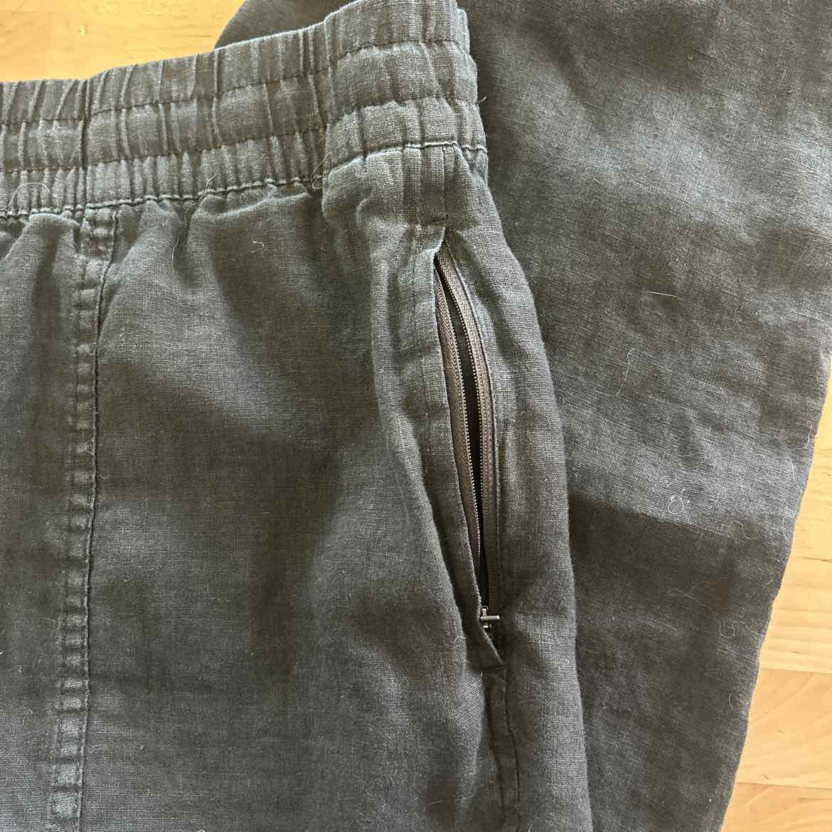 Athleta Size XL Black Linen Preloved Jogging Pants