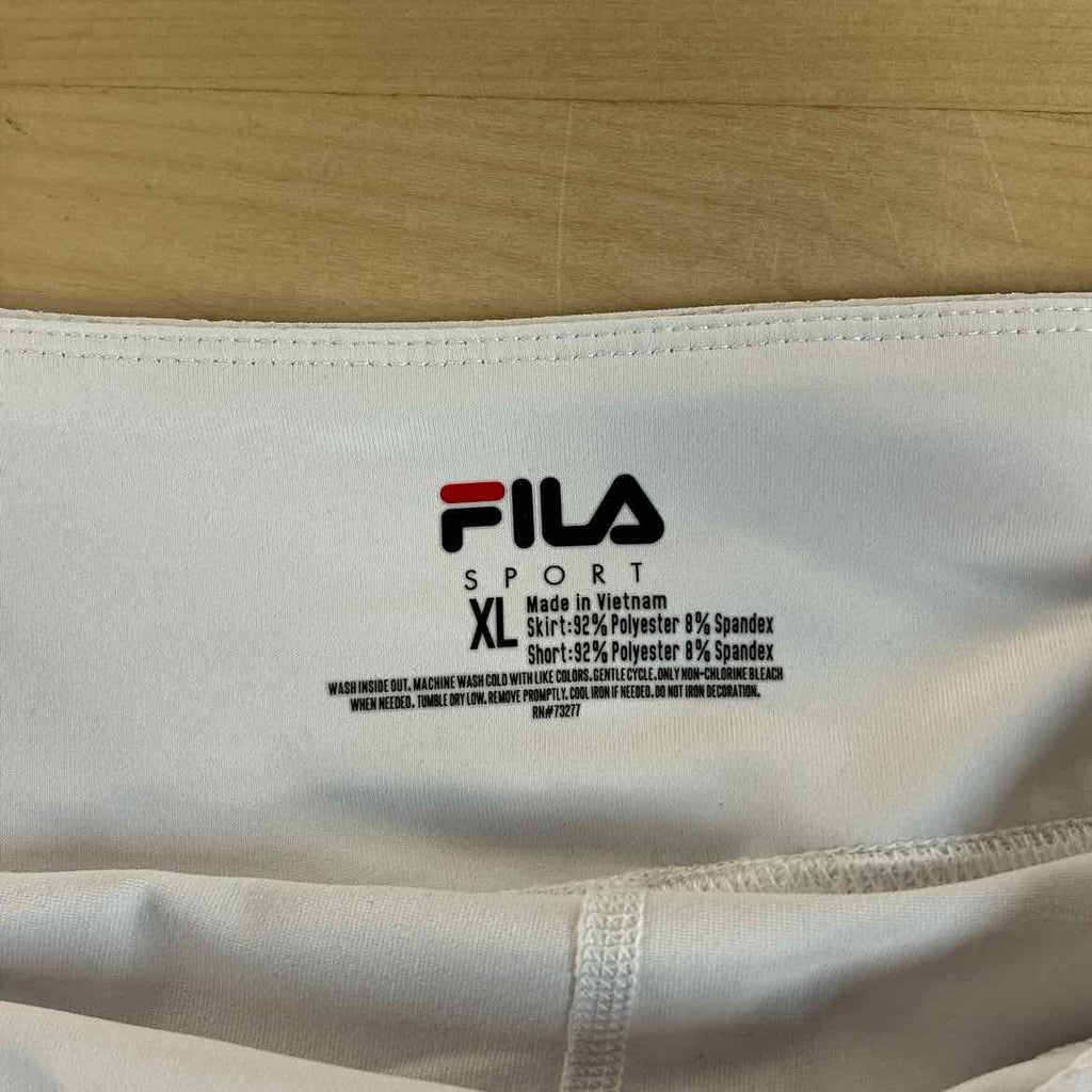 Fila Size XL White Preloved Skirt