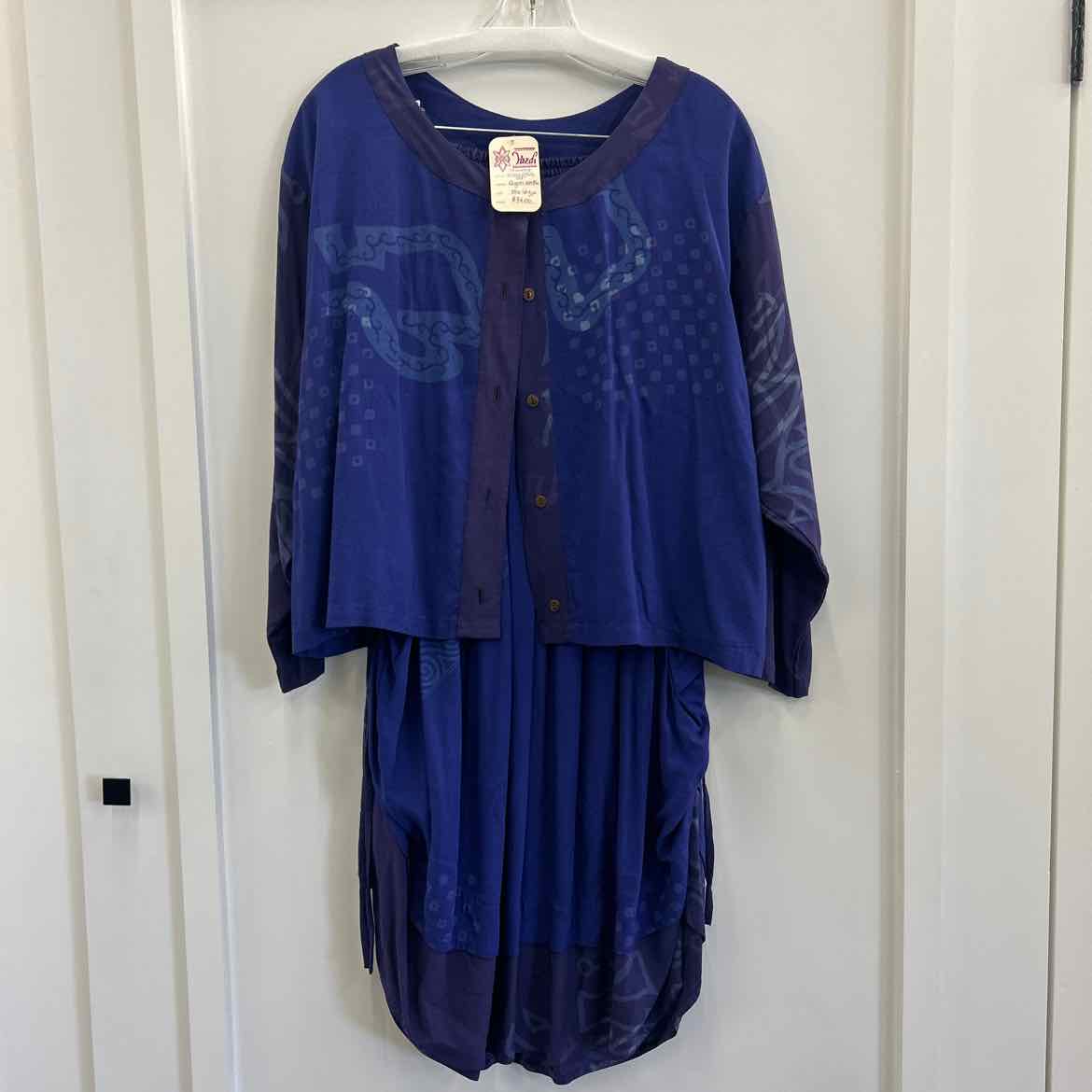 Yazdi Size One Size Blue 2 pc Dress Set