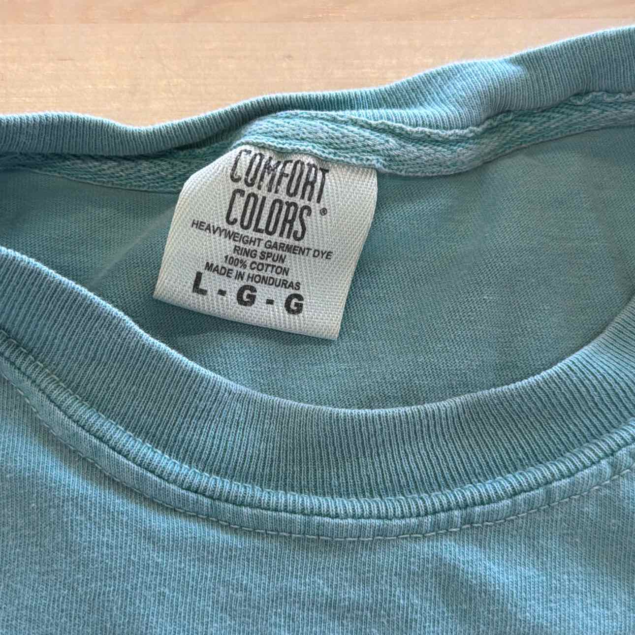 Comfort Colors Size L Blue Preloved MENS T-shirt