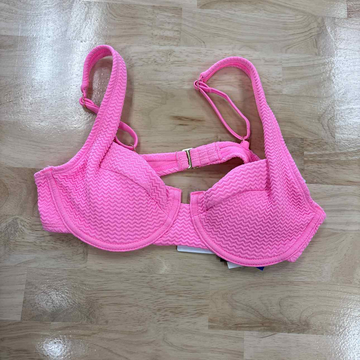 Salt + Cove Size XS Wavy-Scrunch Scoop-Neck Bralette Bikini