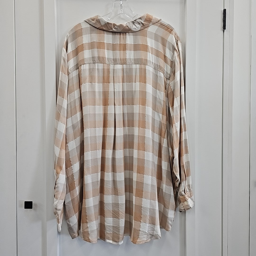 Style & Co. Size 3X Tan flannel