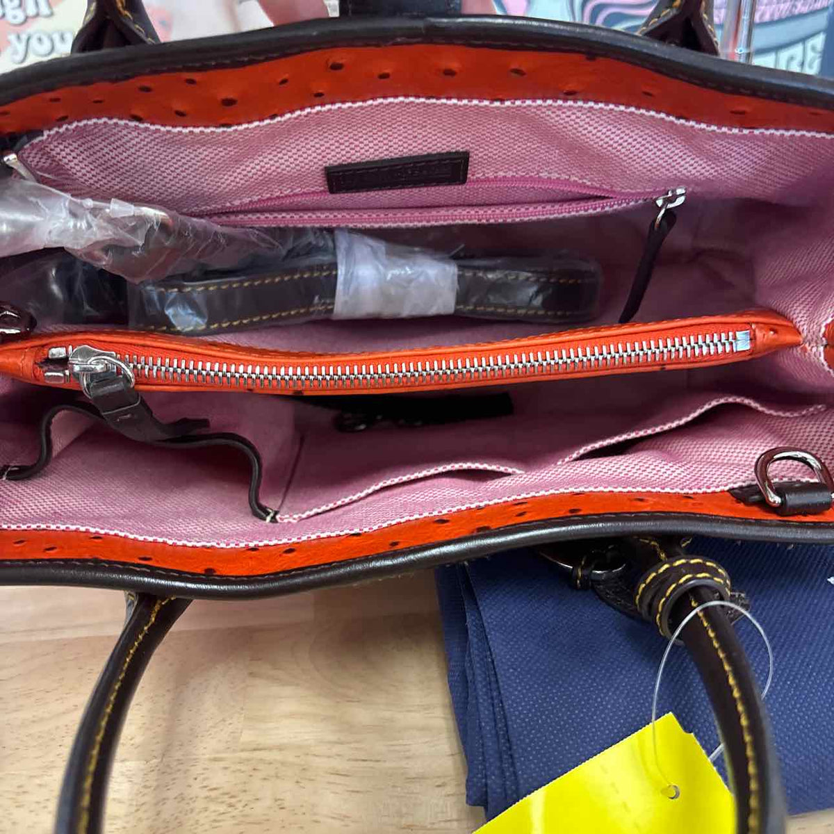 Dooney & Bourke Orange & Brown Purse