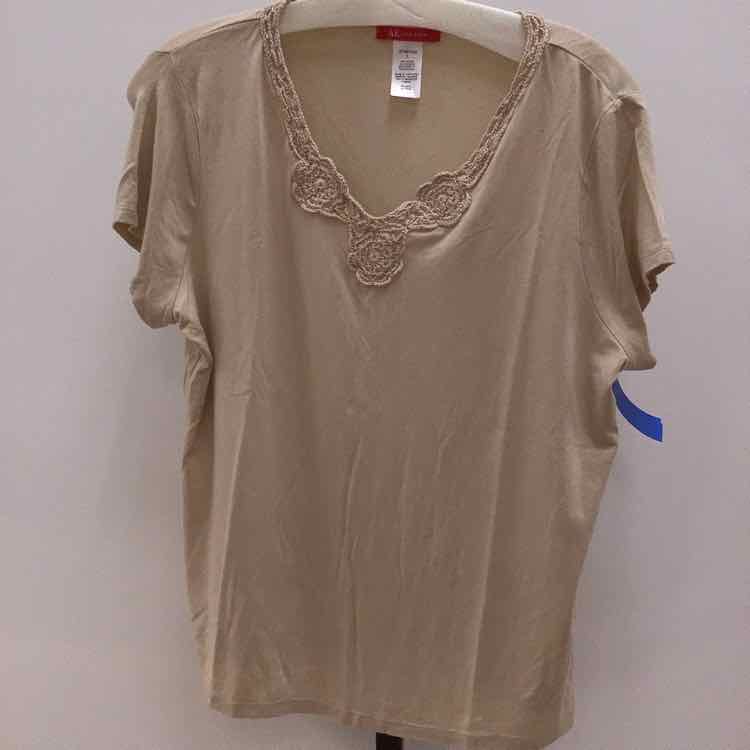 Anne Klein Size L Tan Preloved Shirt