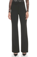 Dkny Women's High Rise Wide Leg Career Pants, Black