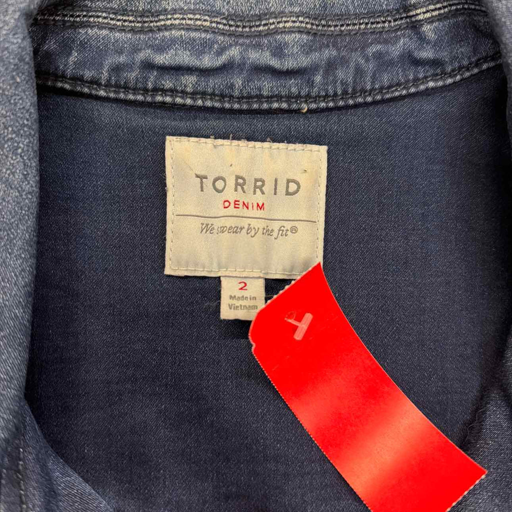 Torrid Size 2X Blue Denim Used Jacket