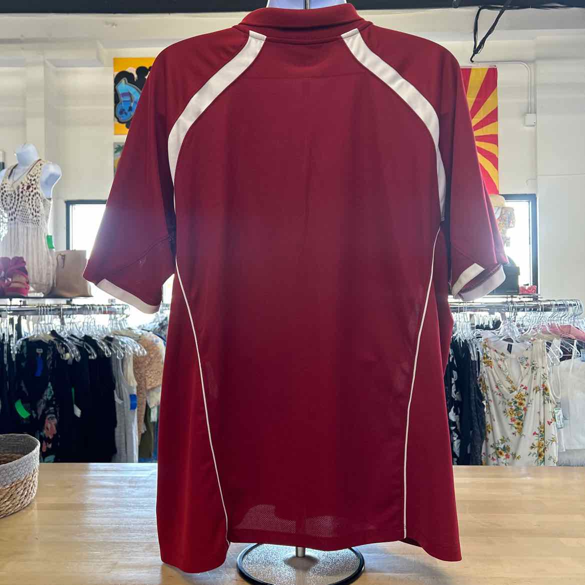 Under Armour Size XXL Red Preloved MENS Polo