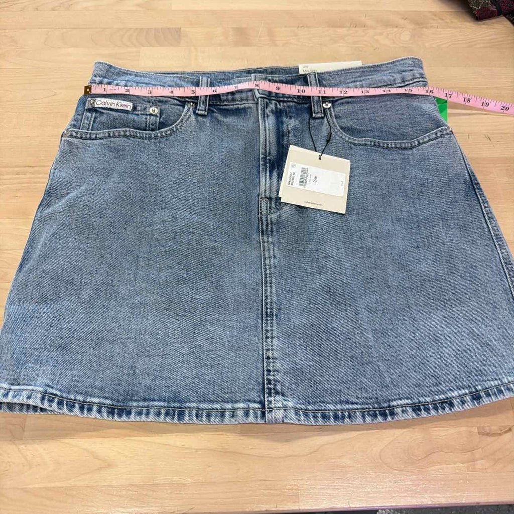 Calvin Klein Jeans Women's Denim Mini Skirt - Blue Stone