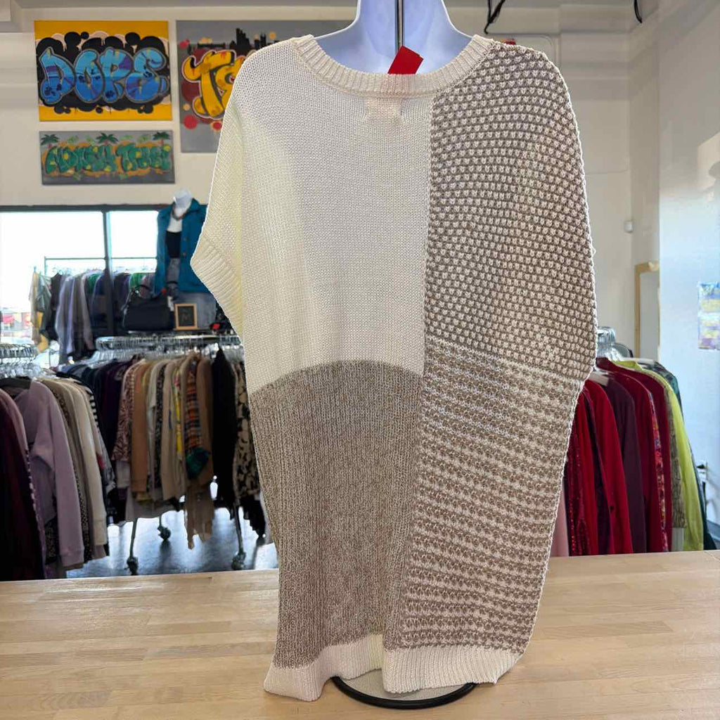 Perch Size 1X Tan Knit Preloved Sweater
