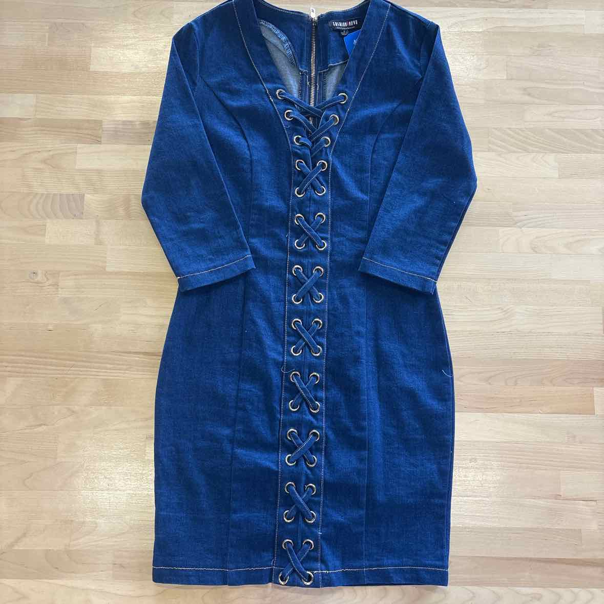 Fashion Nova Size S Blue Dress