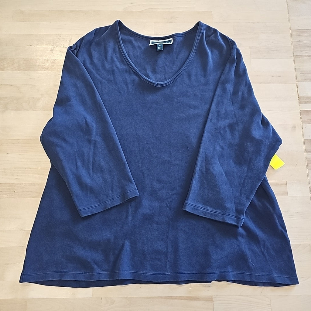 Karen Scott Size 2X Navy T-shirt