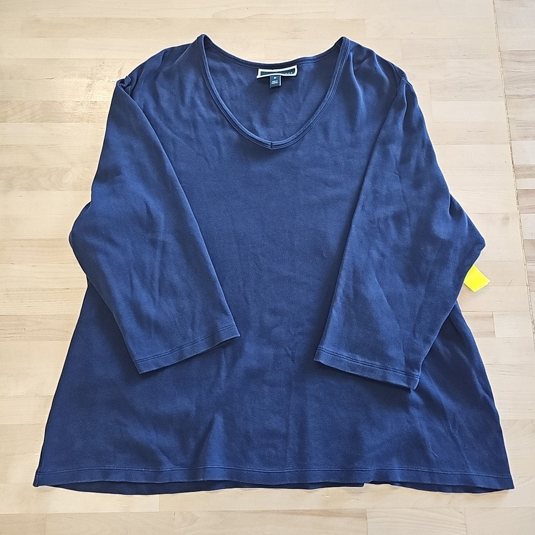 Karen Scott Size 2X Navy T-shirt