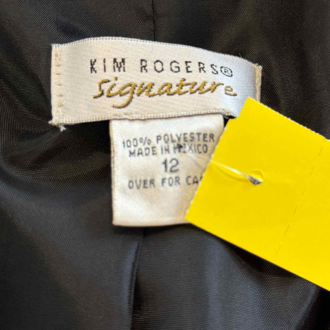 Kim Rogers Size 12 Black 2 pc Dress Set