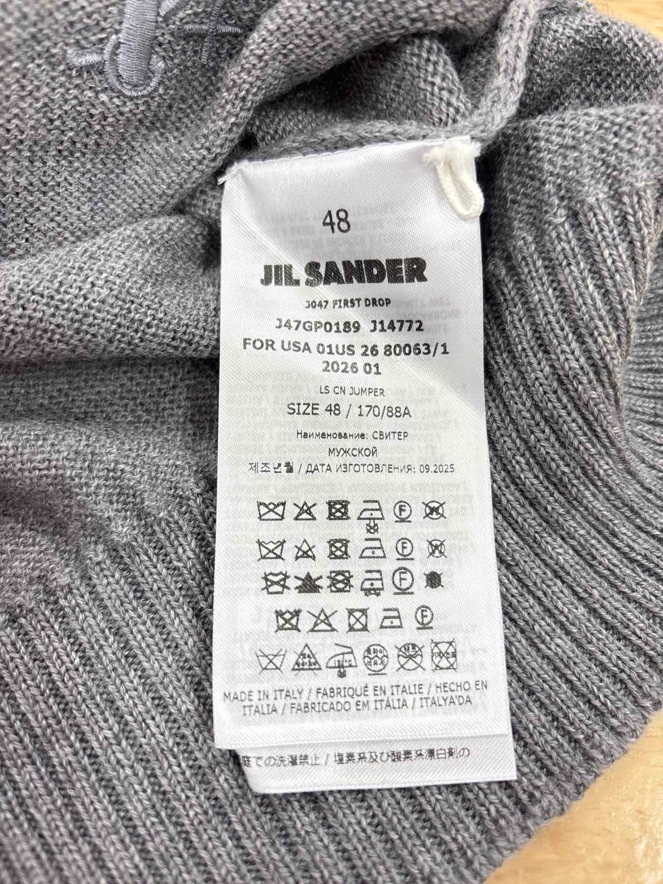 Jil Sander Size M  Round-neck Knitwear M Virgin Wool Jumper