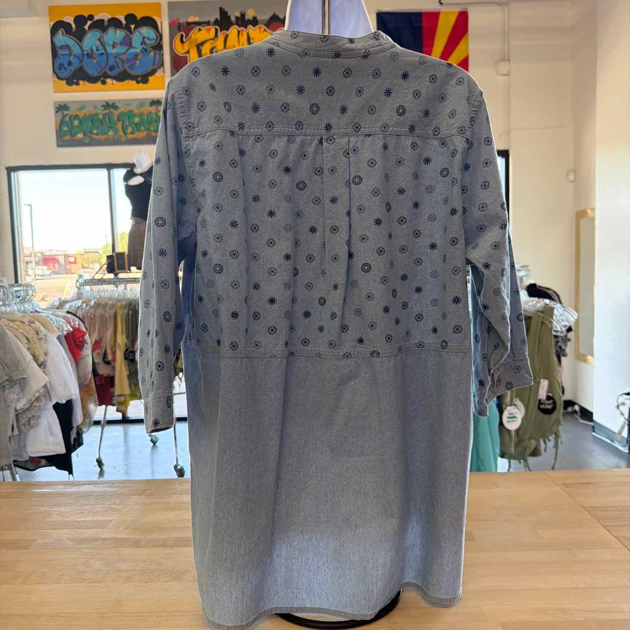Coldwater Creek Size PXL Blue Preloved Blouse LS