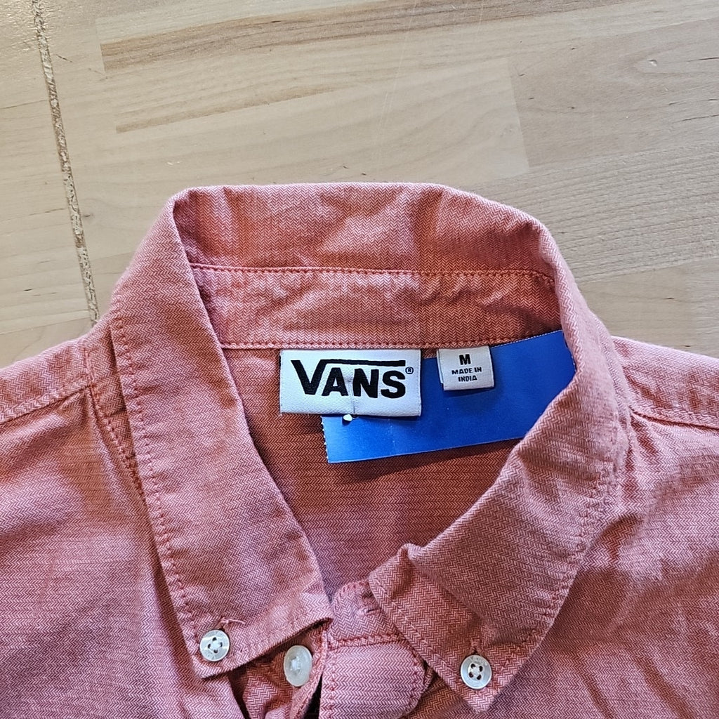 Vans Men's Size M Pink MENS Button Down Shirt