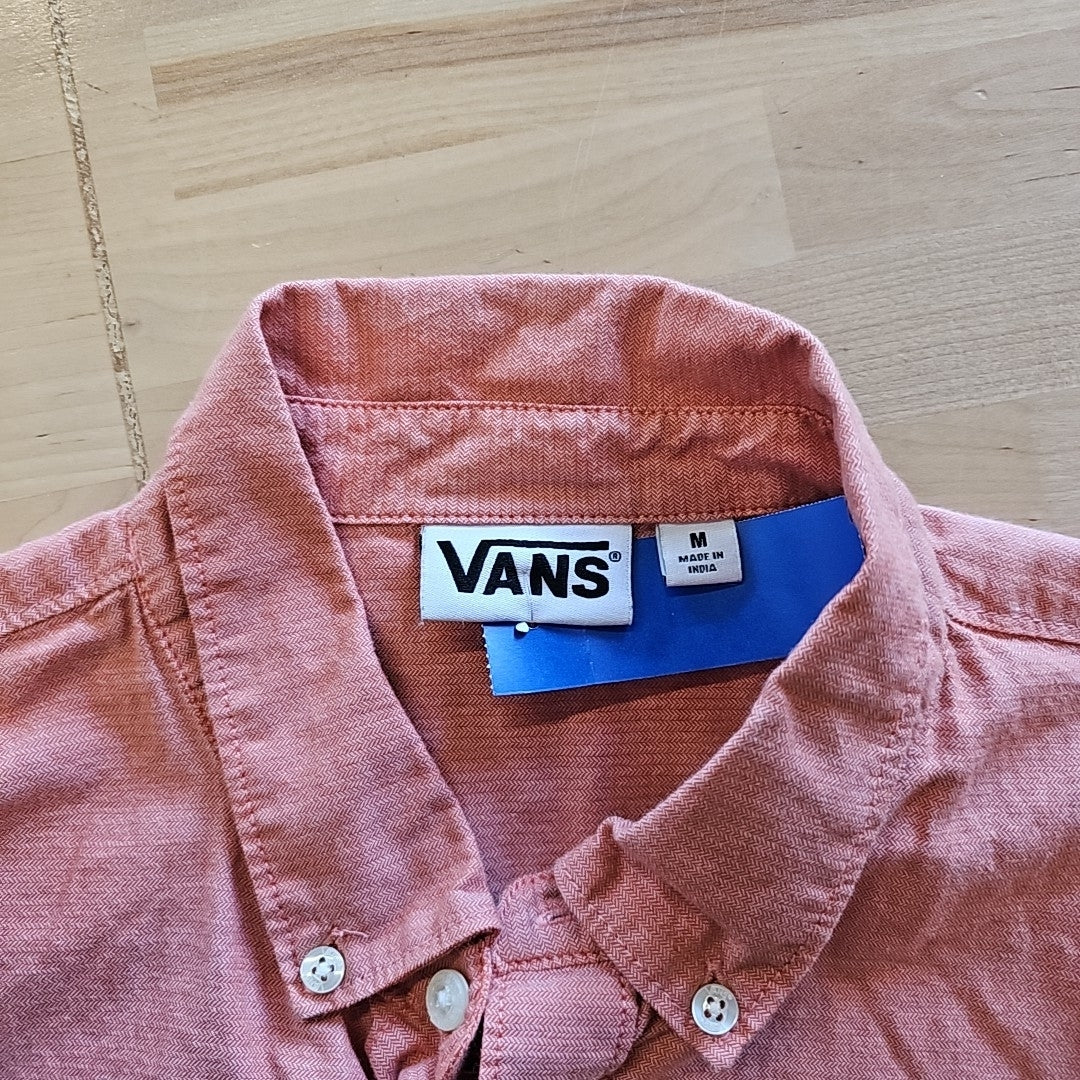 Vans Men's Size M Pink MENS Button Down Shirt
